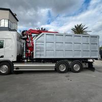 SCARRABILE SCANIA R520 EURO 6 CASSA GRU MARCHESI