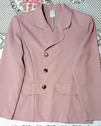 Tailleur donna 3 pezzi rosa elegante