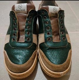 scarpe marroni verdi uomo Tony Wild