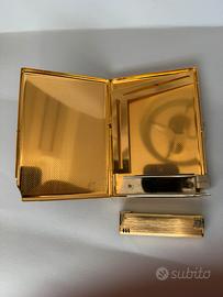 Portasigarette vintage con accendino PEARL anni 70