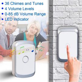 Campanello Senza Fili per casa ed esterno Impermea