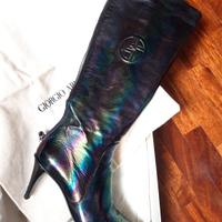 stivali in vernice Giorgio Armani