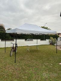 Gazebo pieghevole richiudibile telescopico 3x4,5 m