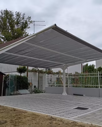 TETTOIA AUTO A SBALZO in sconto mt. 5x5