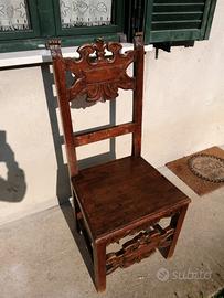 Antica sedia stile spagnolo