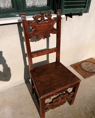 Antica sedia stile spagnolo