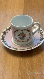 Tazzina da caffè con piattino in Limoges anni 50