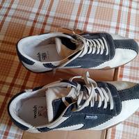 Scarpa Walsh 38 tela gazza pelle bianca blu