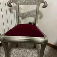 Sedia in stile classico con seduta bordeaux