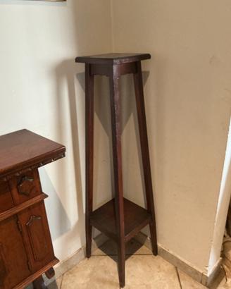 Colonna porta vaso antica legno massello fioriera