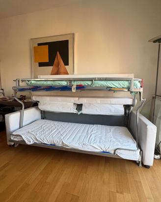 Divano letto a castello salvaspazio 235 cm