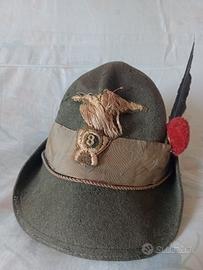 ALPINI : vecchio CAPPELLO da SOTTUFFICIALE 8° Rgt