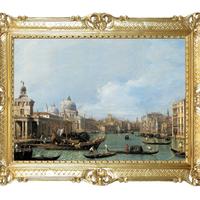 STAMPA CANAL GRANDE DI CANALETTO CORNICE CM 86X67