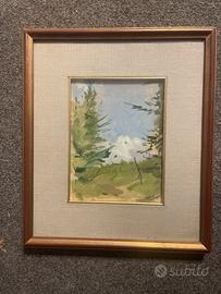 Olio su cartoncino di Gianni Cavani