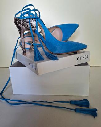 Sandali Guess Camoscio Blu e Pitone (Tg 
