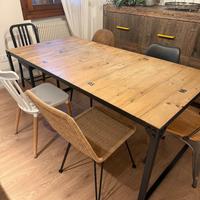 tavolo da pranzo, stile industriale