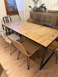 tavolo da pranzo, stile industriale