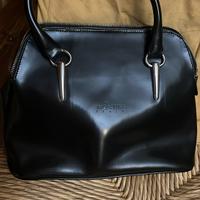 Borsa a braccio pelle nera MONTINI Italy.