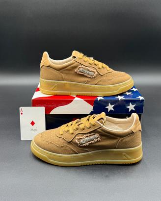 Autry medalist low in camoscio marrone e beige 37