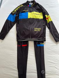 Completo ciclista felpato invernale