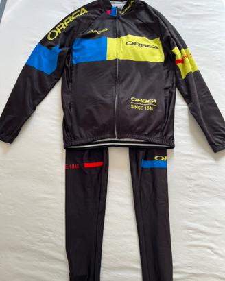 Completo ciclista felpato invernale