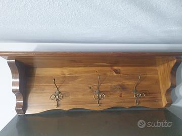 LEGNO MASSELLO APPENDIABITI PRODUZIONE ARTIGIANALE