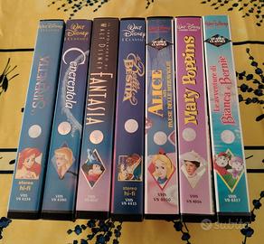 VHS originali 7 film Walt Disney.
