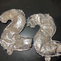 Palloncini numero 2 in argento