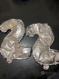 Palloncini numero 2 in argento