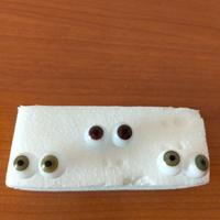 Set 3 coppie occhi in vetro soffiato 