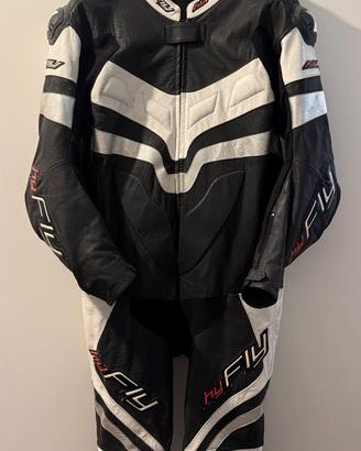 Tuta Moto Intera Pelle Hy-Fly Taglia 58 MAI CADUTO