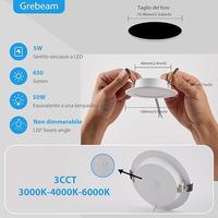 Faretti Led 6 pezzi marchio Grebeam 5W