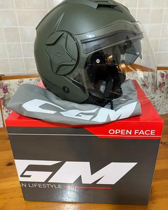 Casco open face CGM 129A Illinois verde