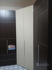 armadio angolare camera 6 ante con cabina armadio