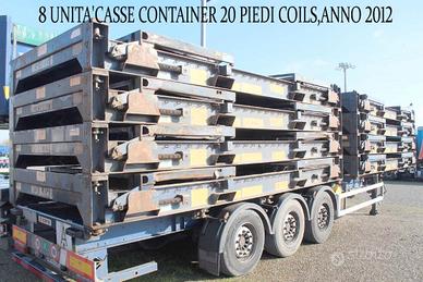 N°8 CASSE CONTAINER FLAT da 20 piedi con 3 sezioni