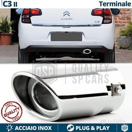 TERMINALE di Scarico per CITROEN C3 OVALE Cromato