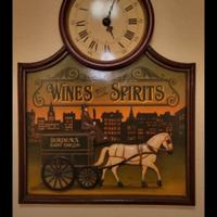 orologio da parete in legno dipinto a mano 