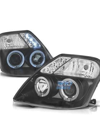 FARI PER CITROEN C2 03-10 ANGEL EYES FONDO NERO