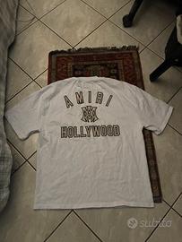 maglia a maniche corte amiri bianca