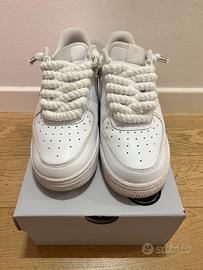 Scarpe air force1 Scarpa castom con lacci di corda