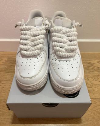 Scarpe air force1 Scarpa castom con lacci di corda