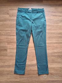Pantaloni stampati in verde. PROMOD. Taglia S.