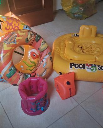 Set di braccioli salvagenti e maschera tribord