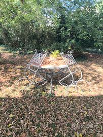 tavolo e sedie da giardino 