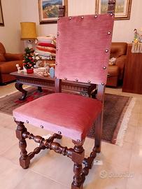 6 Sedie StileFratino Velluto Rosa - perfetto stato