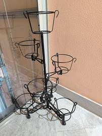 portavasi in ferro battuto +vasi