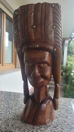 Statuetta decorativa in legno dalla Thailandia