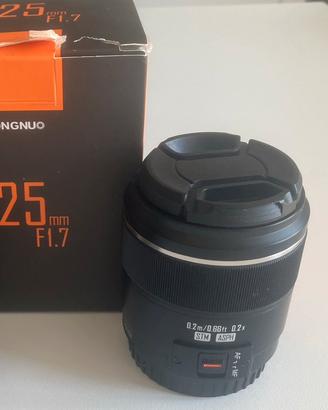 Yongnuo YN 25mm f/1.7 obiettivo micro four thirds