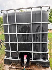 Cisterna nera 1000 litri con rubinetto