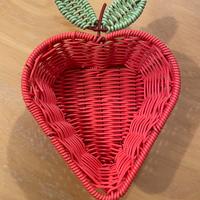 Cesto vimini fragola rosso